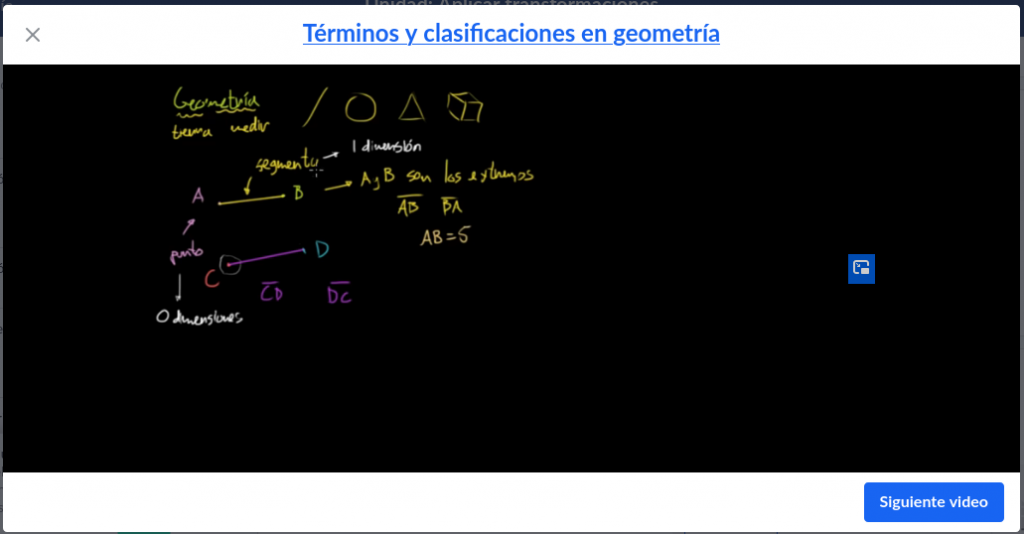 Educación gratuita al alcance de todos: una clase de geometria