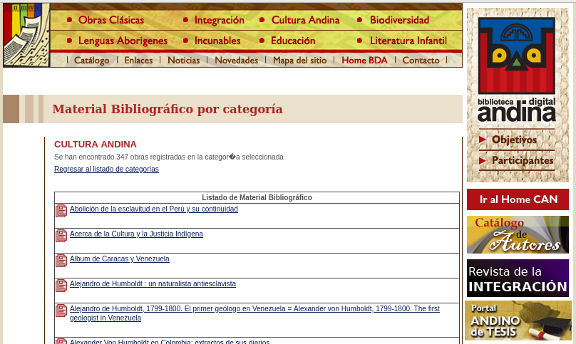 La Biblioteca Andina, un tesoro cultural